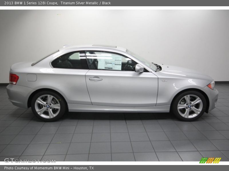 Titanium Silver Metallic / Black 2013 BMW 1 Series 128i Coupe