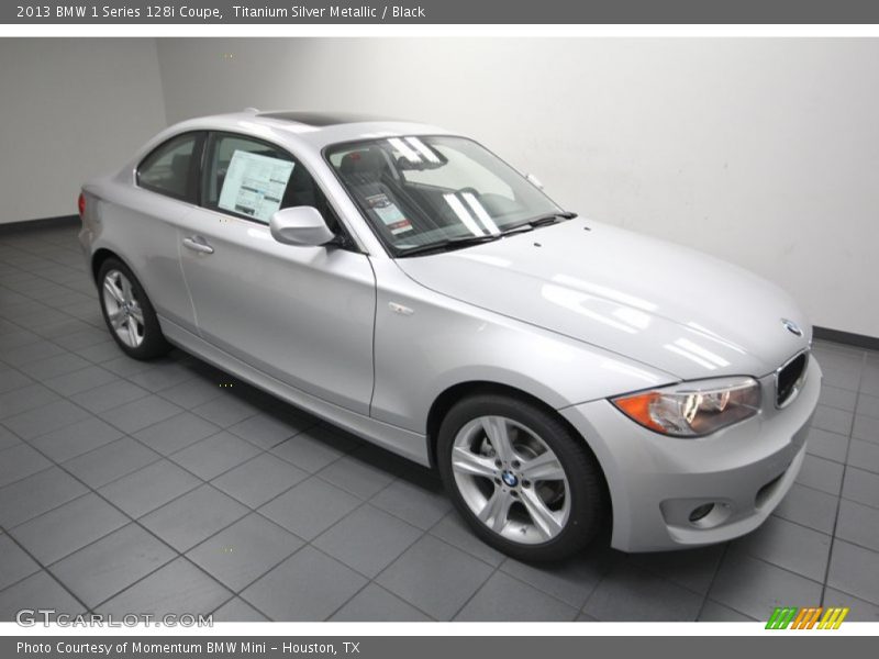 Titanium Silver Metallic / Black 2013 BMW 1 Series 128i Coupe