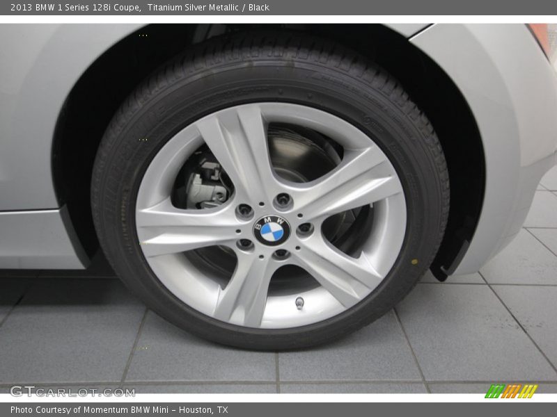 Titanium Silver Metallic / Black 2013 BMW 1 Series 128i Coupe