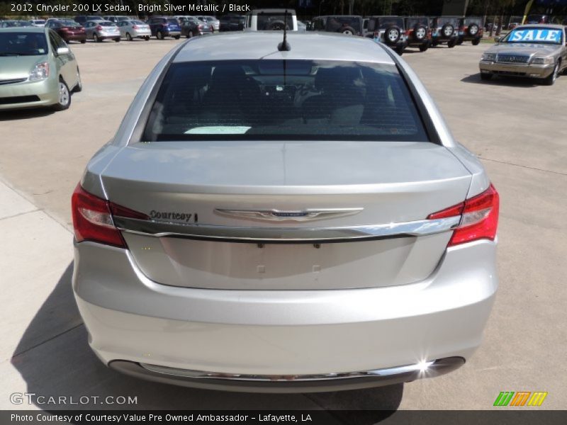 Bright Silver Metallic / Black 2012 Chrysler 200 LX Sedan