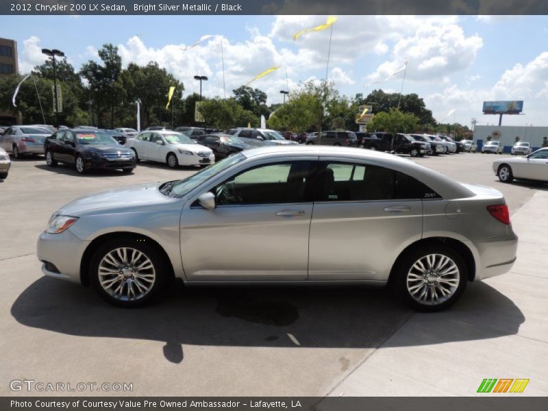 Bright Silver Metallic / Black 2012 Chrysler 200 LX Sedan