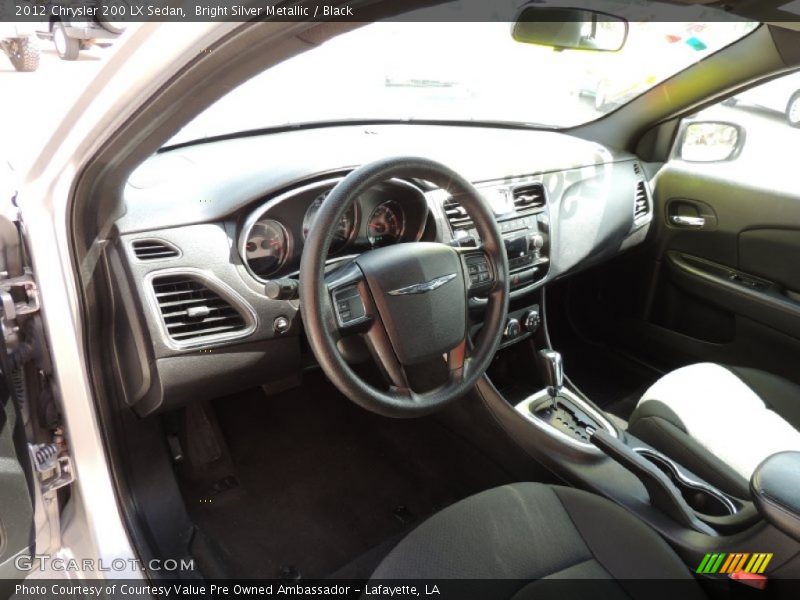 Bright Silver Metallic / Black 2012 Chrysler 200 LX Sedan