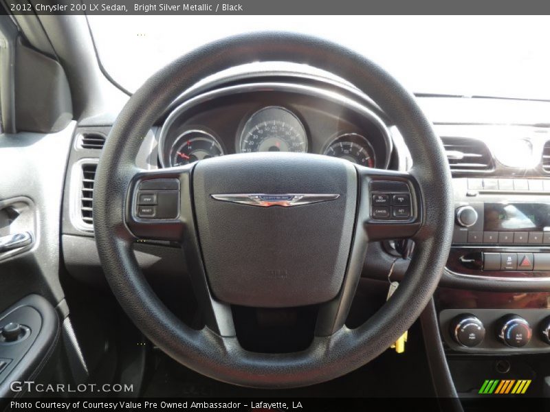 Bright Silver Metallic / Black 2012 Chrysler 200 LX Sedan
