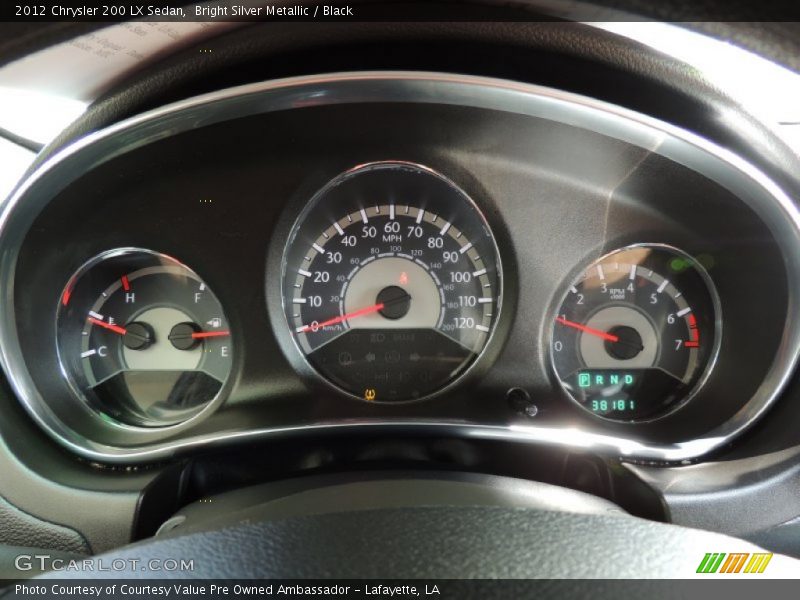 Bright Silver Metallic / Black 2012 Chrysler 200 LX Sedan