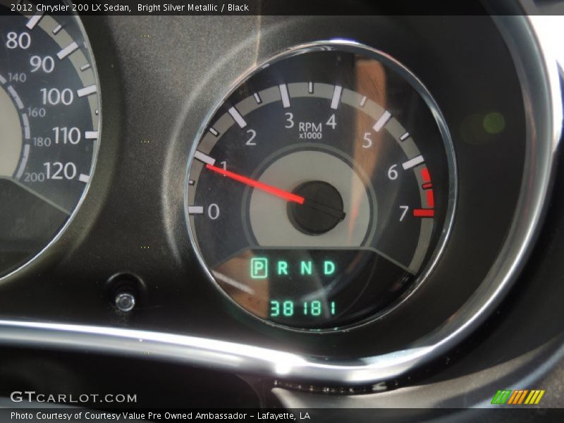 Bright Silver Metallic / Black 2012 Chrysler 200 LX Sedan