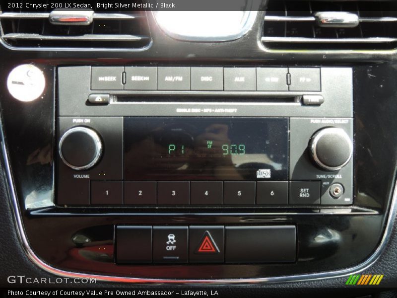Bright Silver Metallic / Black 2012 Chrysler 200 LX Sedan