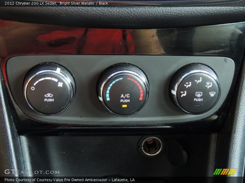 Bright Silver Metallic / Black 2012 Chrysler 200 LX Sedan