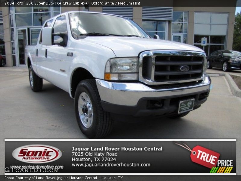 Oxford White / Medium Flint 2004 Ford F250 Super Duty FX4 Crew Cab 4x4