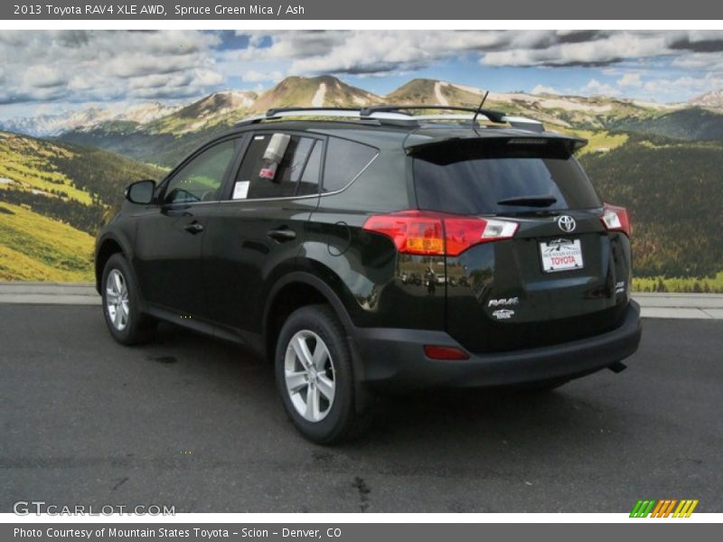 Spruce Green Mica / Ash 2013 Toyota RAV4 XLE AWD