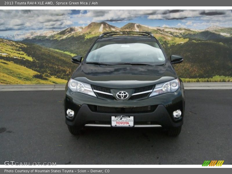 Spruce Green Mica / Ash 2013 Toyota RAV4 XLE AWD