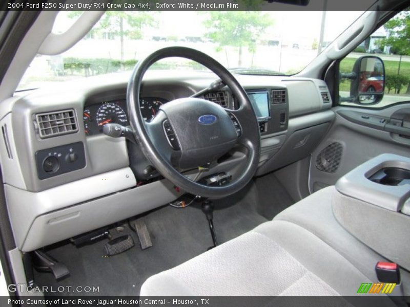 Oxford White / Medium Flint 2004 Ford F250 Super Duty FX4 Crew Cab 4x4