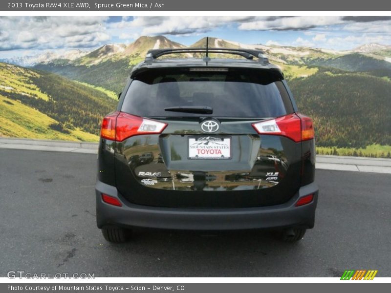 Spruce Green Mica / Ash 2013 Toyota RAV4 XLE AWD