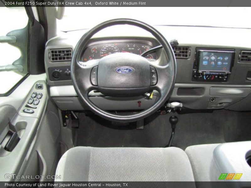 Oxford White / Medium Flint 2004 Ford F250 Super Duty FX4 Crew Cab 4x4