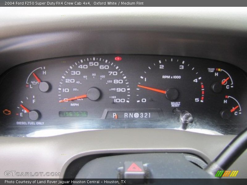 Oxford White / Medium Flint 2004 Ford F250 Super Duty FX4 Crew Cab 4x4