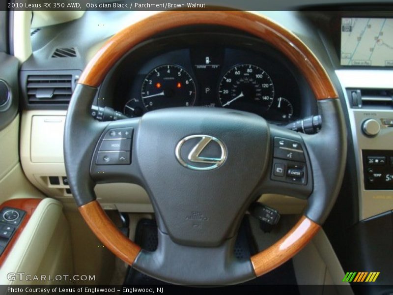 Obsidian Black / Parchment/Brown Walnut 2010 Lexus RX 350 AWD