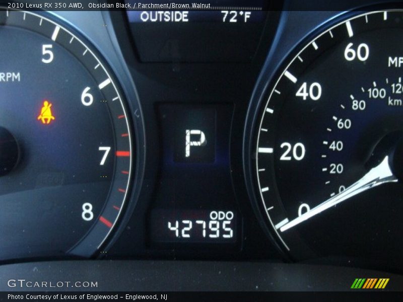 Obsidian Black / Parchment/Brown Walnut 2010 Lexus RX 350 AWD