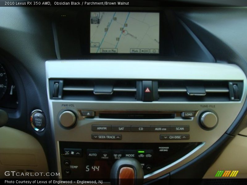 Obsidian Black / Parchment/Brown Walnut 2010 Lexus RX 350 AWD