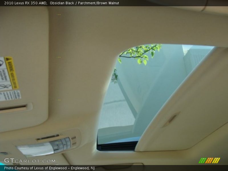 Obsidian Black / Parchment/Brown Walnut 2010 Lexus RX 350 AWD