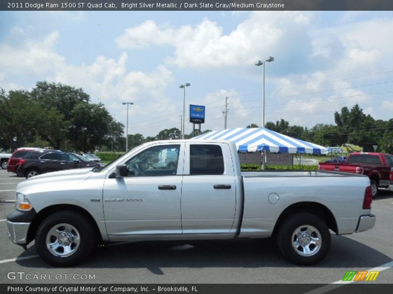 Bright Silver Metallic / Dark Slate Gray/Medium Graystone 2011 Dodge Ram 1500 ST Quad Cab