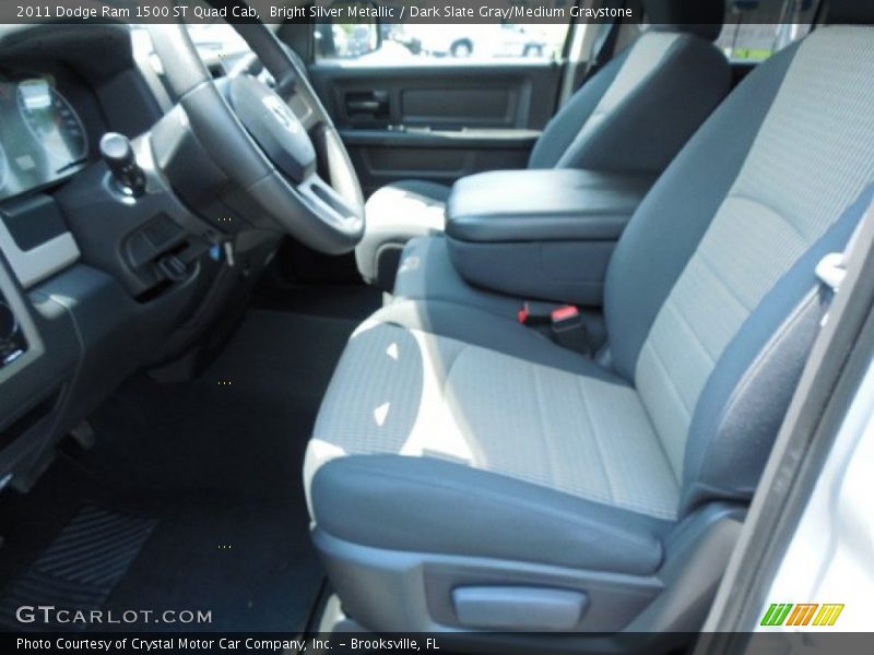 Bright Silver Metallic / Dark Slate Gray/Medium Graystone 2011 Dodge Ram 1500 ST Quad Cab