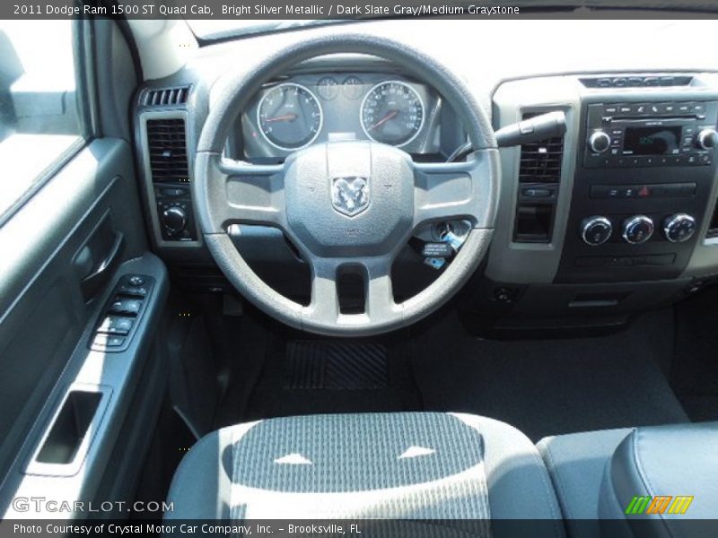Bright Silver Metallic / Dark Slate Gray/Medium Graystone 2011 Dodge Ram 1500 ST Quad Cab