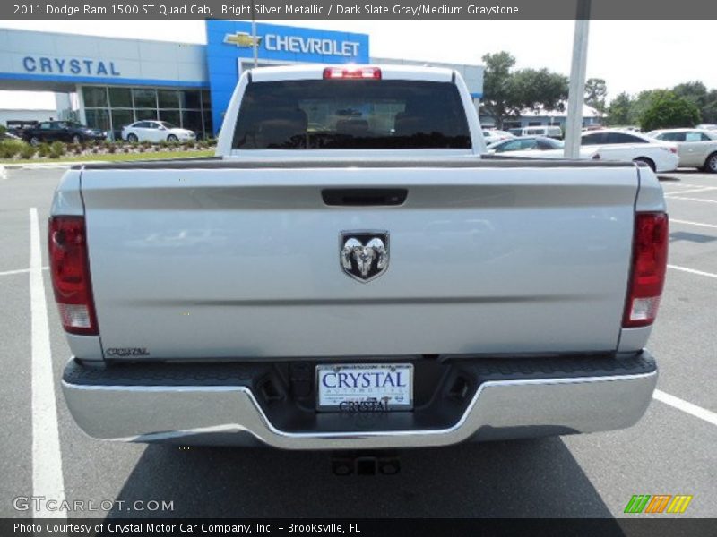 Bright Silver Metallic / Dark Slate Gray/Medium Graystone 2011 Dodge Ram 1500 ST Quad Cab
