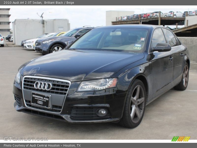 Brilliant Black / Beige 2010 Audi A4 2.0T Sedan