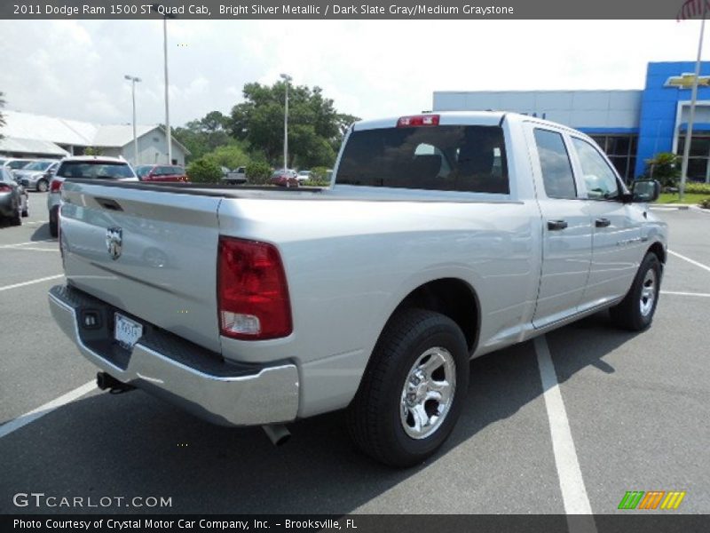 Bright Silver Metallic / Dark Slate Gray/Medium Graystone 2011 Dodge Ram 1500 ST Quad Cab