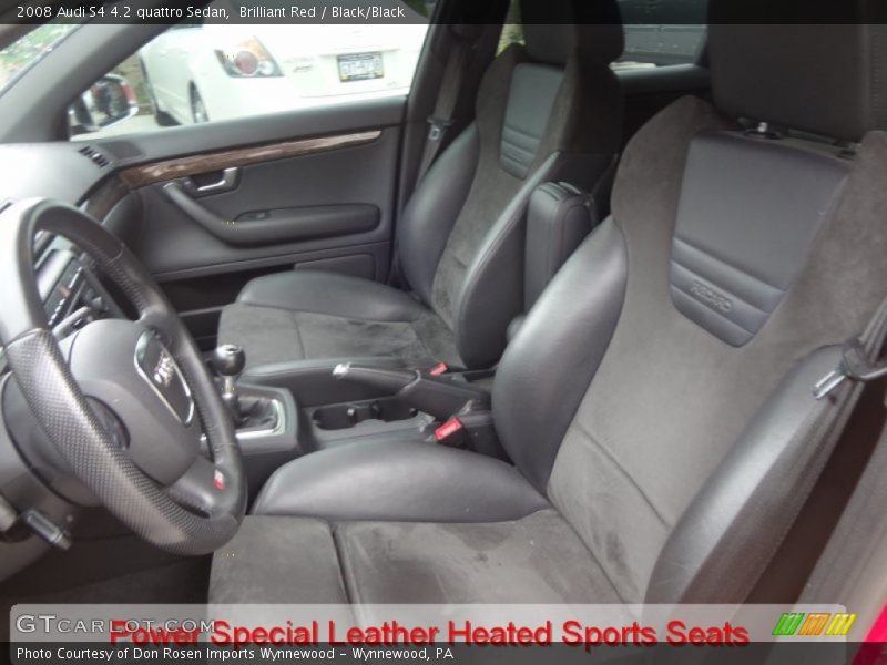 Brilliant Red / Black/Black 2008 Audi S4 4.2 quattro Sedan