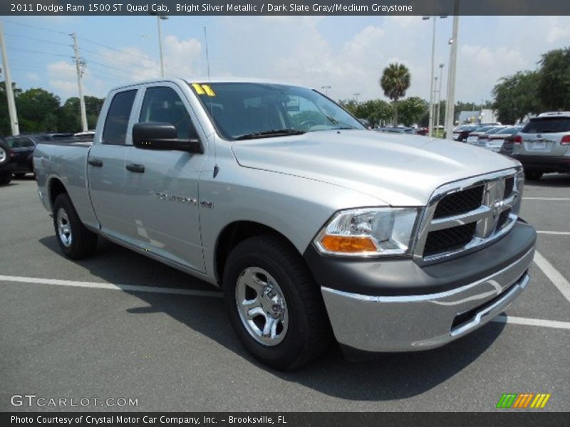 Bright Silver Metallic / Dark Slate Gray/Medium Graystone 2011 Dodge Ram 1500 ST Quad Cab