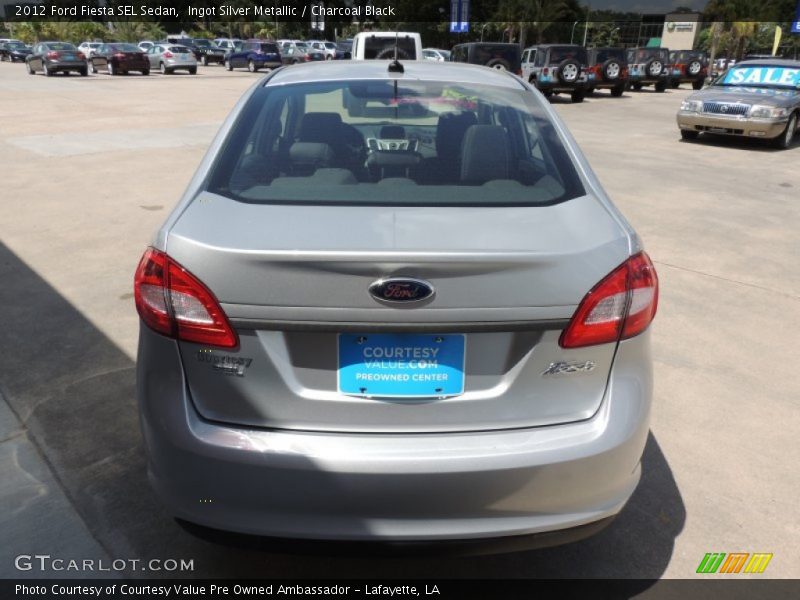 Ingot Silver Metallic / Charcoal Black 2012 Ford Fiesta SEL Sedan