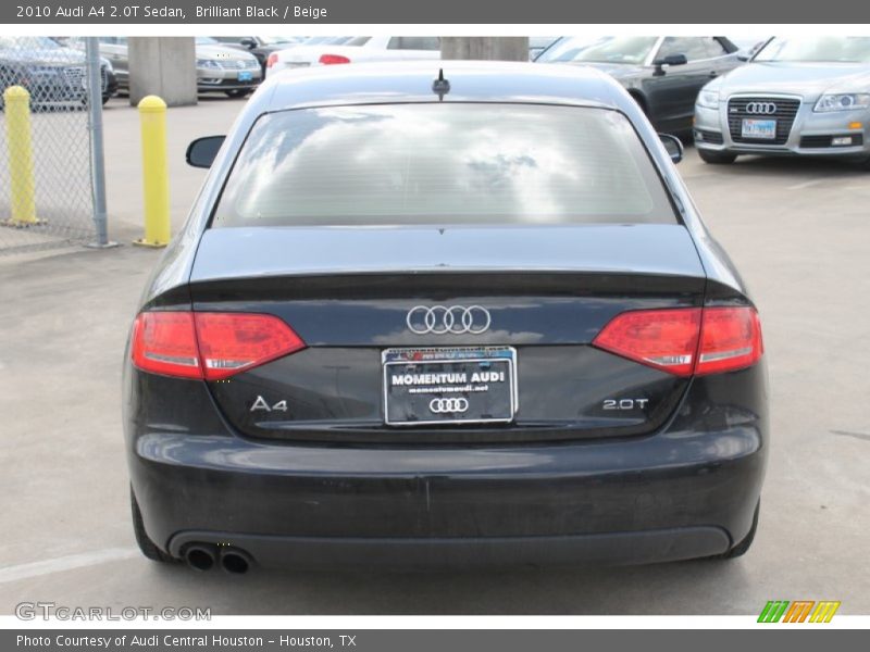 Brilliant Black / Beige 2010 Audi A4 2.0T Sedan