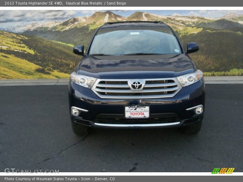 Nautical Blue Metallic / Sand Beige 2013 Toyota Highlander SE 4WD