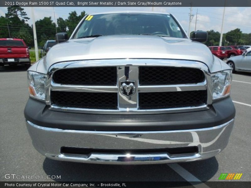 Bright Silver Metallic / Dark Slate Gray/Medium Graystone 2011 Dodge Ram 1500 ST Quad Cab