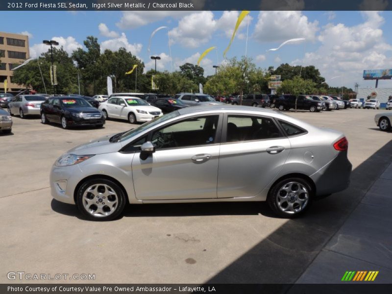 Ingot Silver Metallic / Charcoal Black 2012 Ford Fiesta SEL Sedan