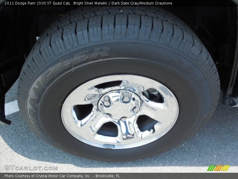 Bright Silver Metallic / Dark Slate Gray/Medium Graystone 2011 Dodge Ram 1500 ST Quad Cab