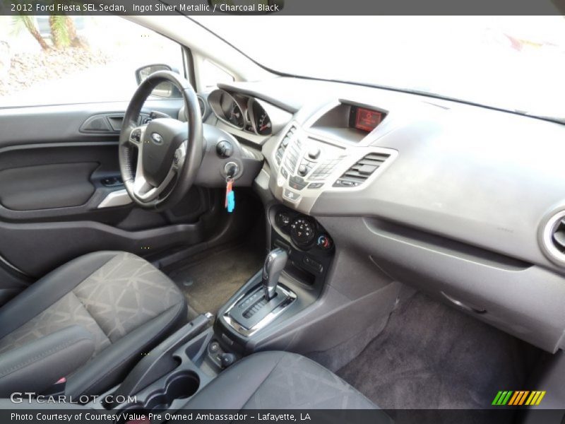 Ingot Silver Metallic / Charcoal Black 2012 Ford Fiesta SEL Sedan