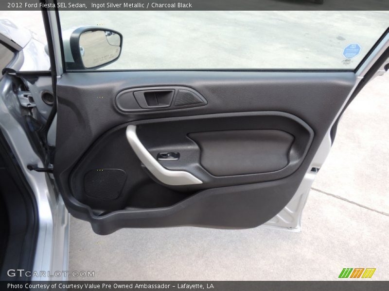 Ingot Silver Metallic / Charcoal Black 2012 Ford Fiesta SEL Sedan