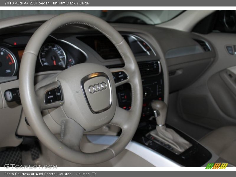 Brilliant Black / Beige 2010 Audi A4 2.0T Sedan
