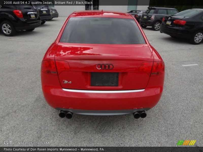 Brilliant Red / Black/Black 2008 Audi S4 4.2 quattro Sedan