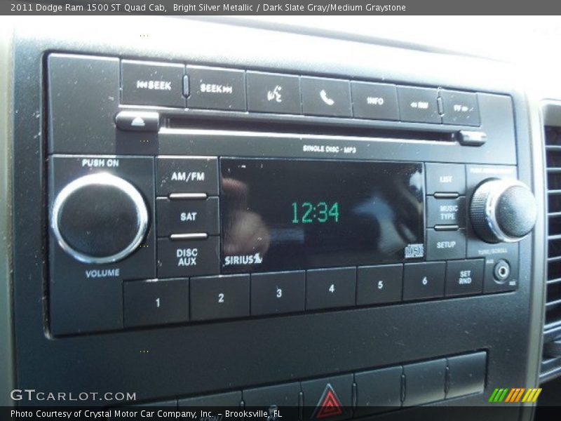 Bright Silver Metallic / Dark Slate Gray/Medium Graystone 2011 Dodge Ram 1500 ST Quad Cab
