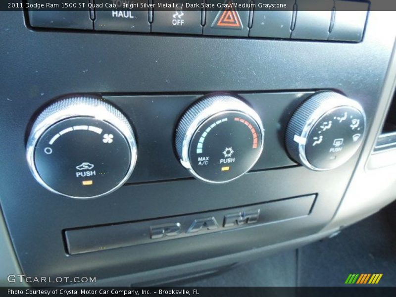 Bright Silver Metallic / Dark Slate Gray/Medium Graystone 2011 Dodge Ram 1500 ST Quad Cab
