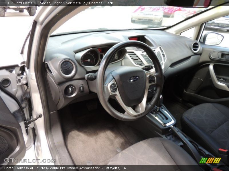 Ingot Silver Metallic / Charcoal Black 2012 Ford Fiesta SEL Sedan