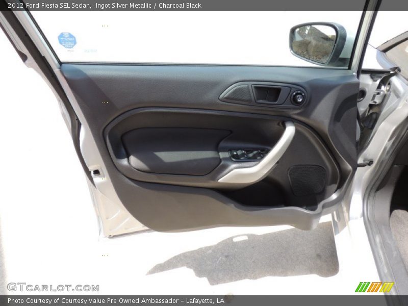 Ingot Silver Metallic / Charcoal Black 2012 Ford Fiesta SEL Sedan