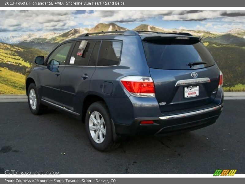 Shoreline Blue Pearl / Sand Beige 2013 Toyota Highlander SE 4WD