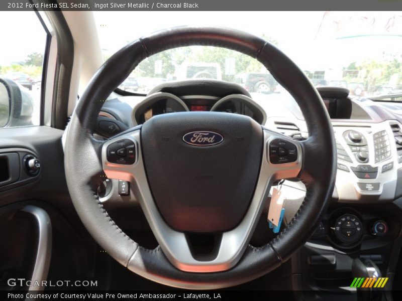 Ingot Silver Metallic / Charcoal Black 2012 Ford Fiesta SEL Sedan