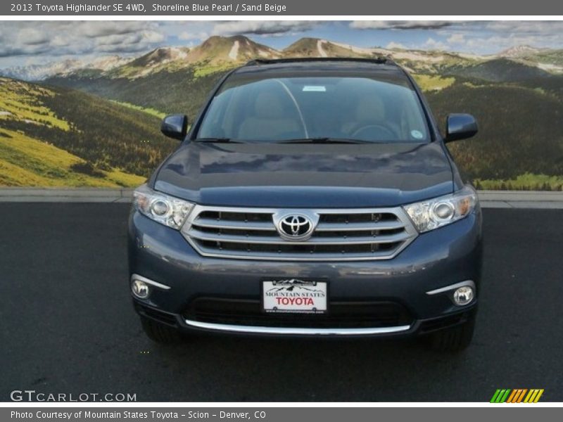 Shoreline Blue Pearl / Sand Beige 2013 Toyota Highlander SE 4WD