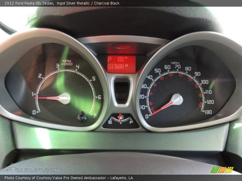 Ingot Silver Metallic / Charcoal Black 2012 Ford Fiesta SEL Sedan