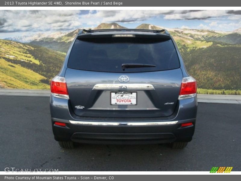 Shoreline Blue Pearl / Sand Beige 2013 Toyota Highlander SE 4WD