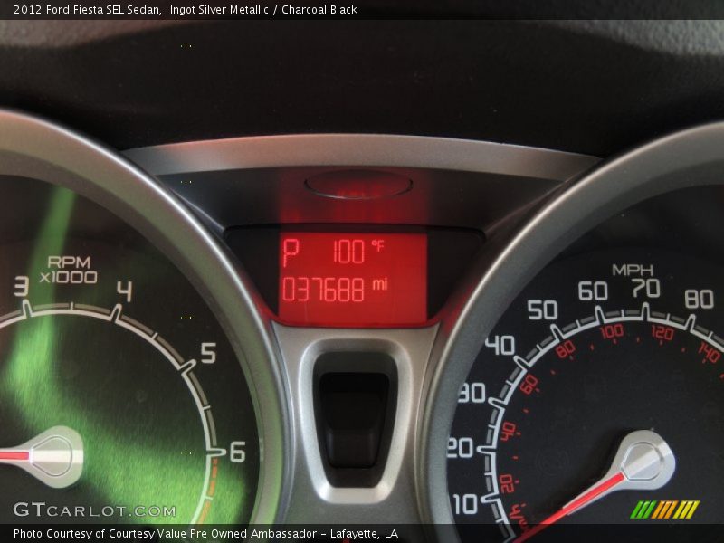 Ingot Silver Metallic / Charcoal Black 2012 Ford Fiesta SEL Sedan
